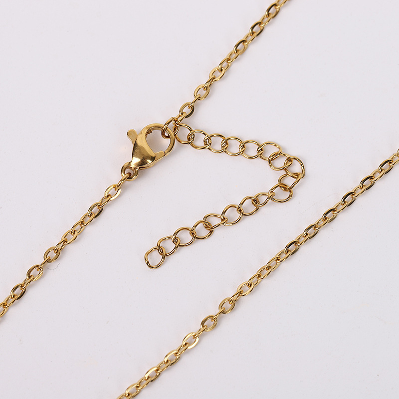 A1907 high quality gold silver stainless steel necklace chain O link necklace clasp chain for jewelry making diy