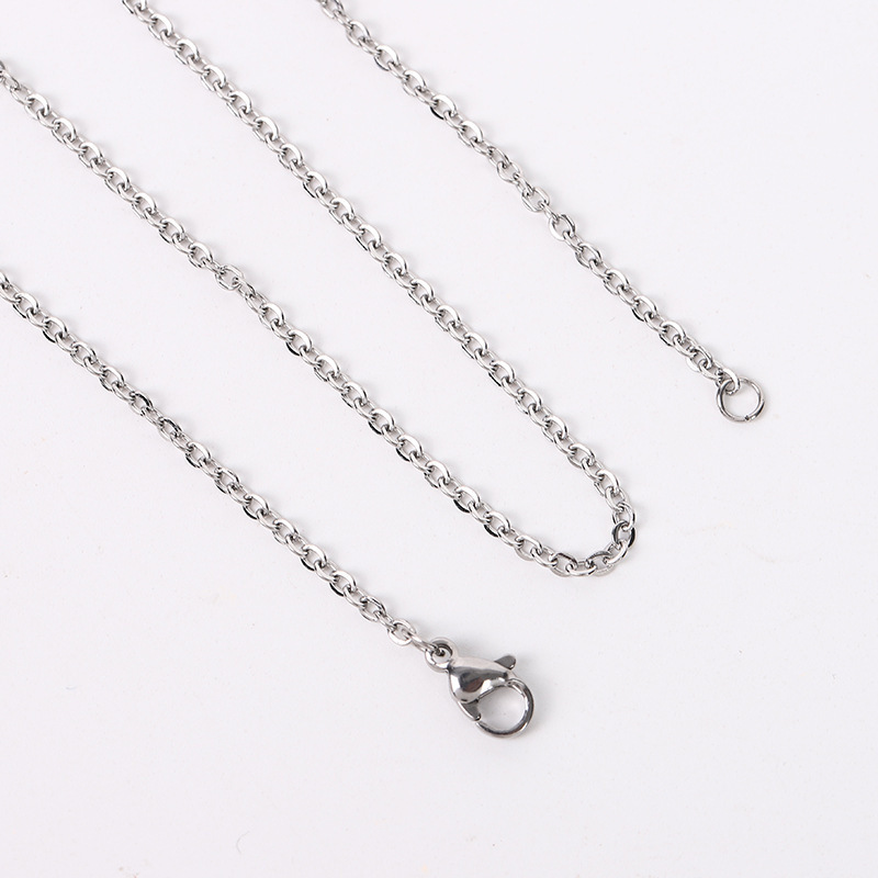 A1907 high quality gold silver stainless steel necklace chain O link necklace clasp chain for jewelry making diy