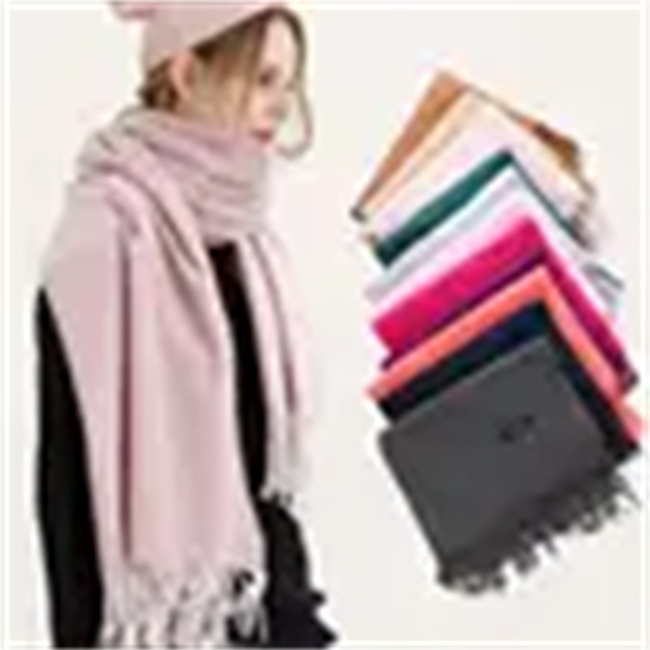 Fashion Lady Warm Long Pure Color Shawl 100% Cashmere Winter Scarf