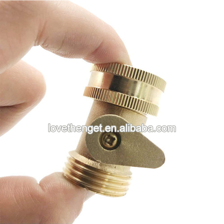 heavy duty garden hose shut off valve 1 way soild brass garden hose connector