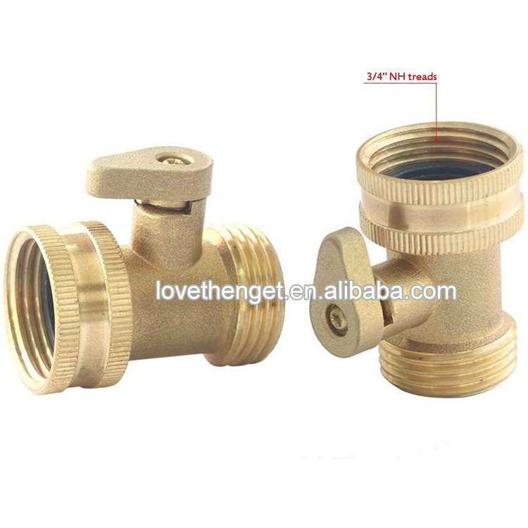 heavy duty garden hose shut off valve 1 way soild brass garden hose connector