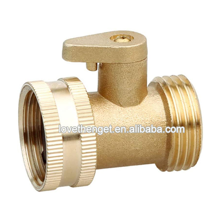 heavy duty garden hose shut off valve 1 way soild brass garden hose connector