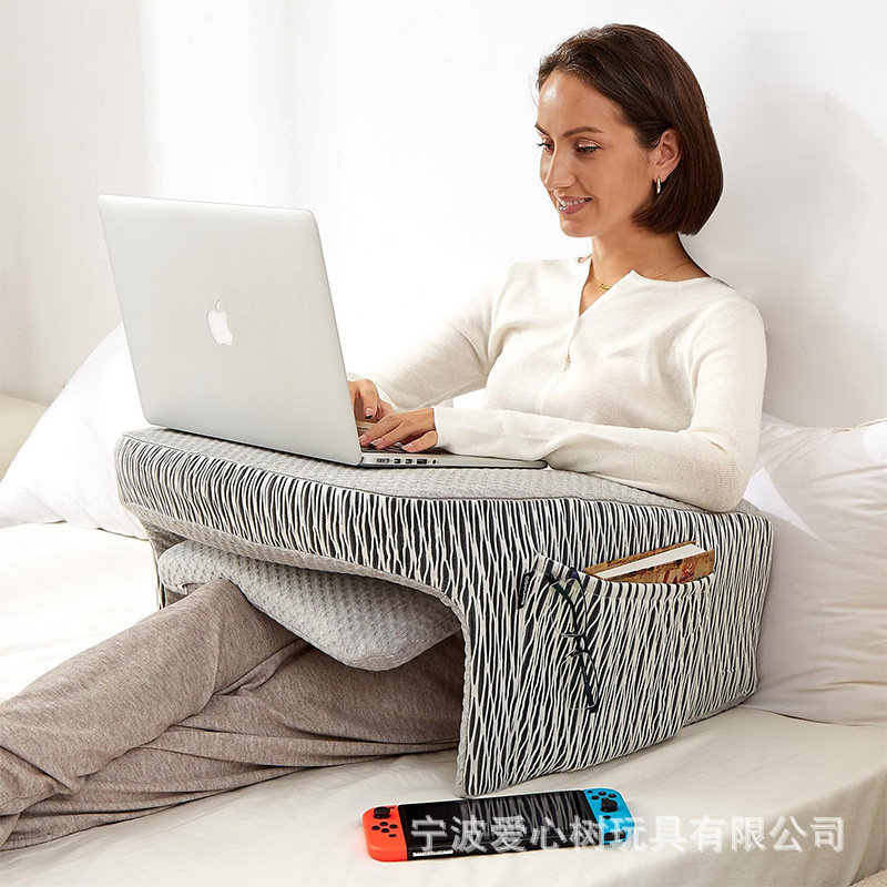 Customized cross-border soft bag table pillow reading foam bed pillow with pocket reading working memory bed pillow on sofa