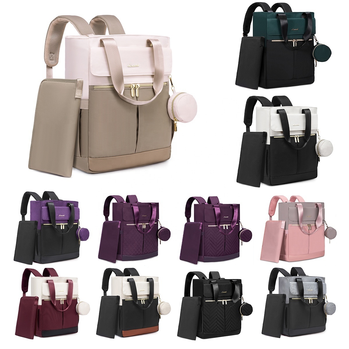 Wholesale LOVEVOOK multifunctional mommy bag Custom Baby Diaper Bag Backpack for Mom Dad Large Travel Diaper Tote Baby Bags