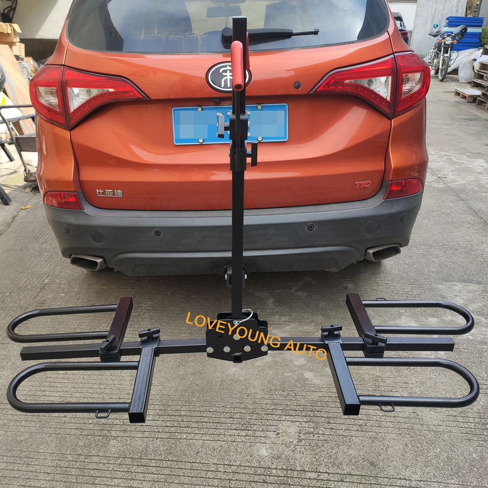 2022 Amazon Hot Sale Platform Bike Racks SUV Car Roof Rack Fit 1.25 inch Receiver Fat Tire Motorbike Carrier