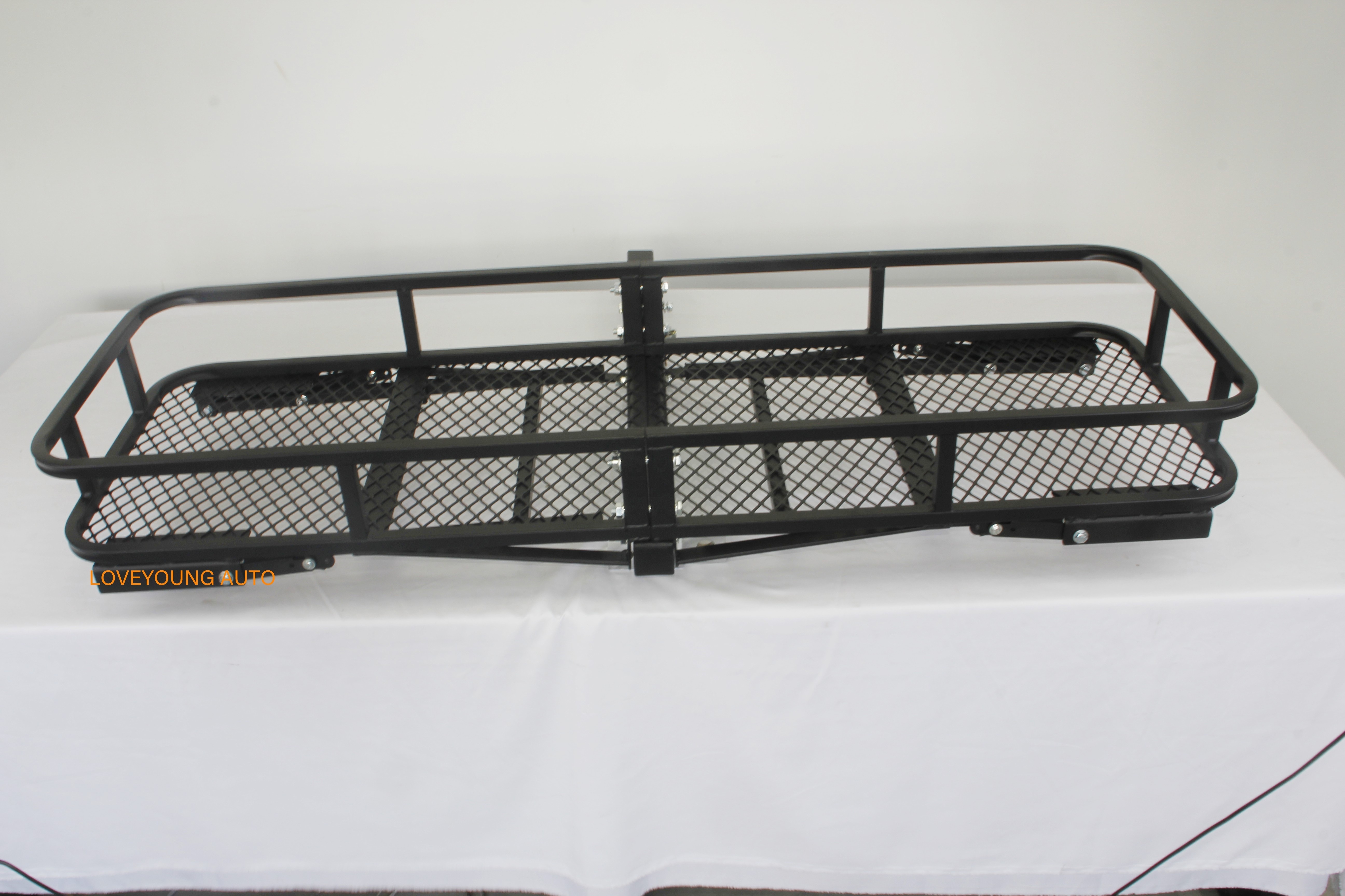 Hitch Mount Cargo carrier Folding Cargo rack Rear Hitch tray Luggage Basket