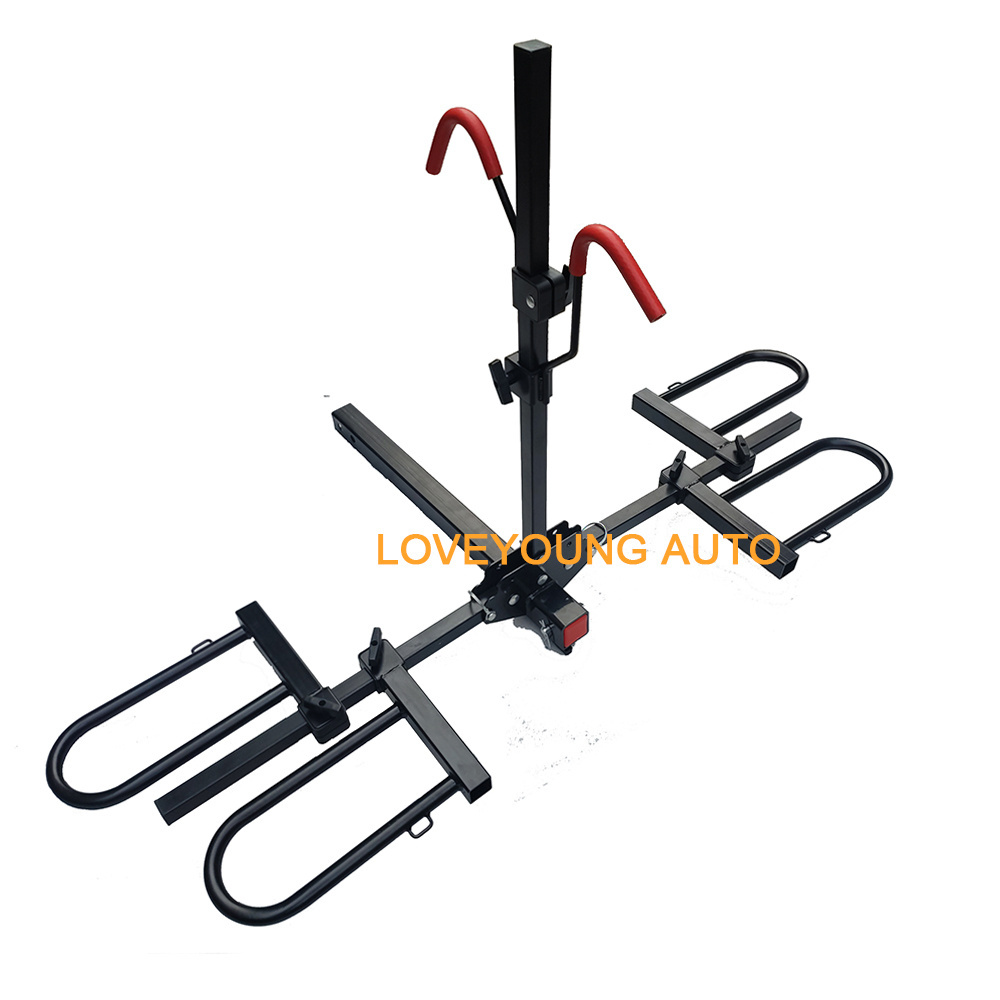 2 Bikes Folding Platform Style Bike Rack Hitch Mounted Bicycle Car Rack Carrier for SUV Sedan