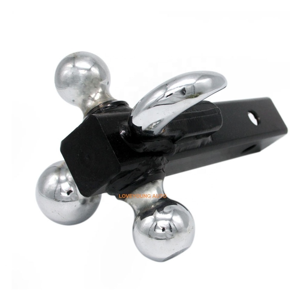 stainless steel  portable 3 tri ball trailer hitch ball lock hook gooseneck hitch ball