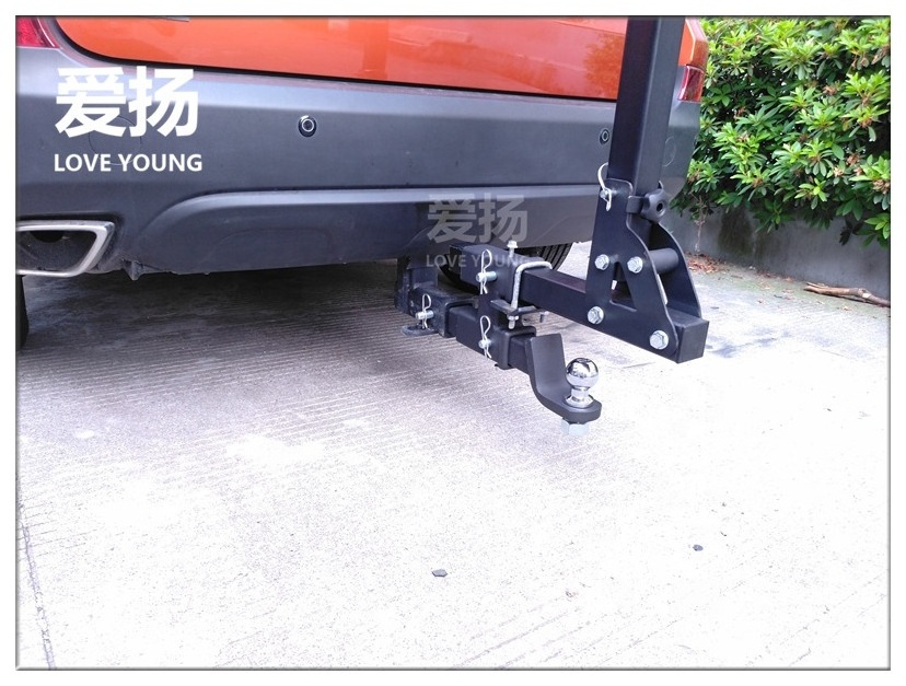 Heavy Duty Steel Trailer Bar Plug Towing Bar 4x4 trailer Multi-function 3T Double Hitch Receiver