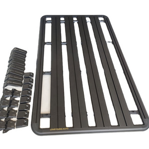 Car Roof Cargo Flat Aluminum 4x4 Luggage Rack for Various vehicle roof rack gutter mount For fj cruiser roof rack