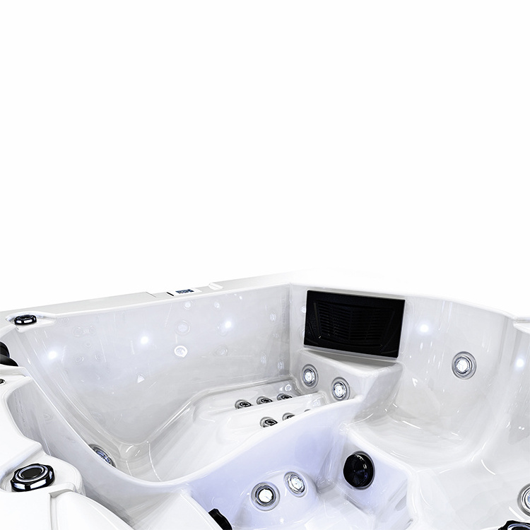 Modern Deluxe Family-Friendly Freestanding Outdoor Hot Tub Spa 2m Acrylic Shell Includes Spa Cover Aroma Therapy Air Blower