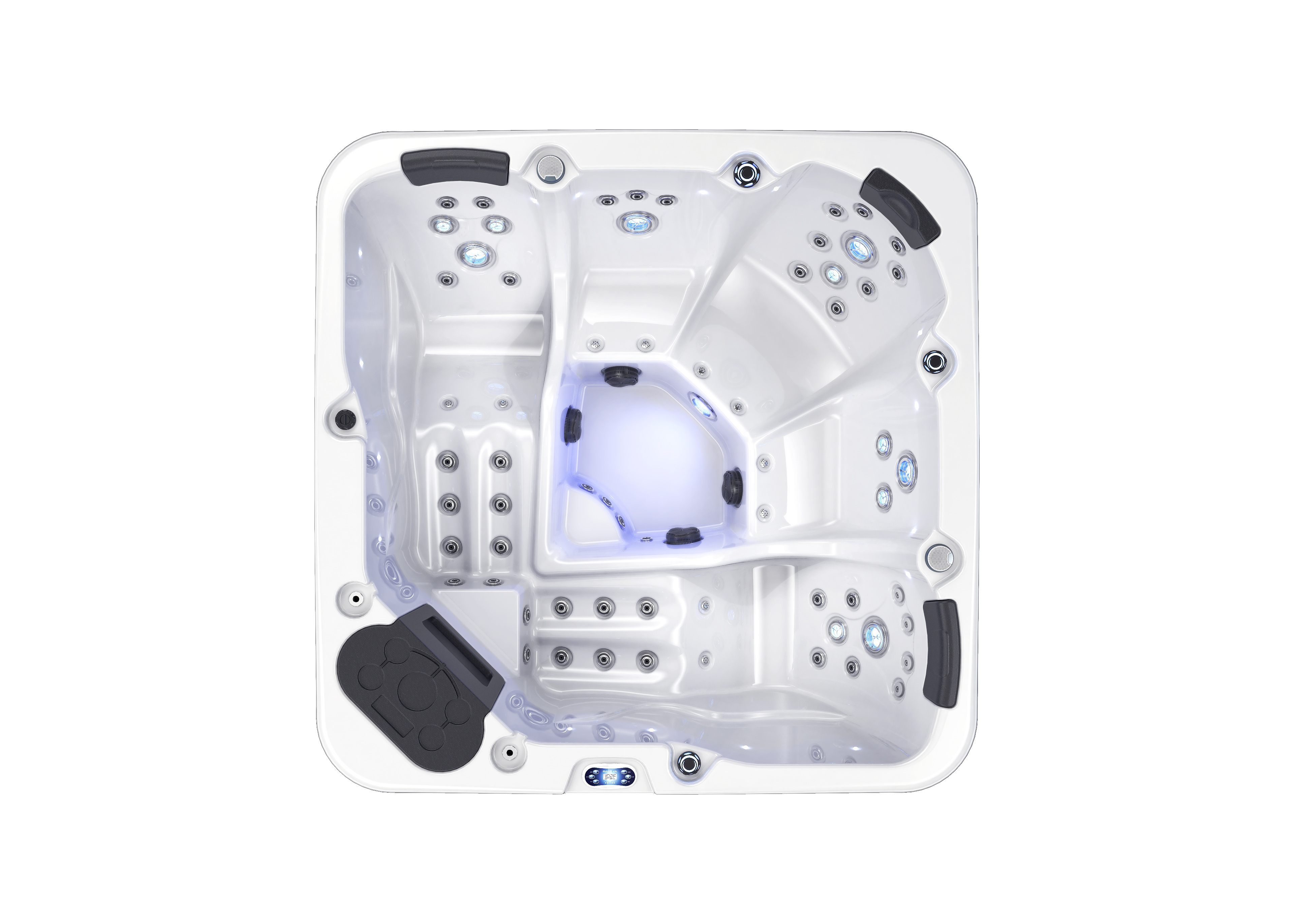 Deluxe Family-Friendly Outdoor Hot Tub Spa Acrylic Shell Includes Spa Cover Aroma Therapy Air Blower Lovia Balboa System