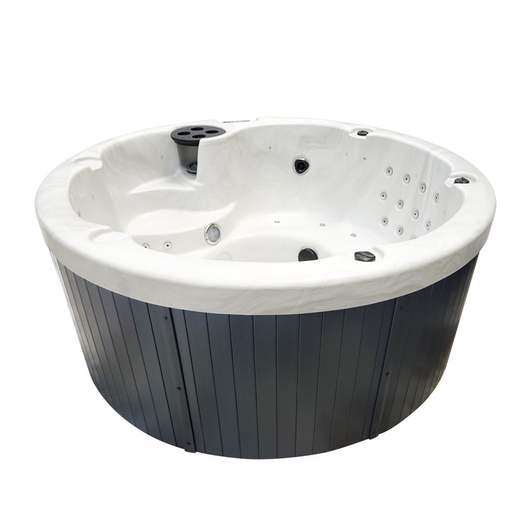 5 persons round whirlpool bathtub massage outdoor spa hot tub