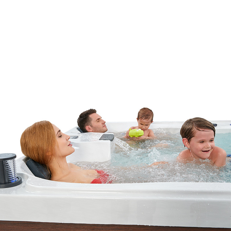 Wholesale 9 Persons Used Quality Luxury Acrylic Balboa Spa Hot Tub Outdoor For Backyard With Comfort Lounge Seating