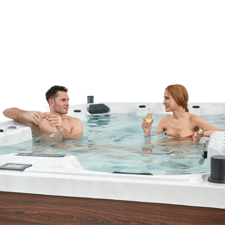 Wholesale 9 Persons Used Quality Luxury Acrylic Balboa Spa Hot Tub Outdoor For Backyard With Comfort Lounge Seating