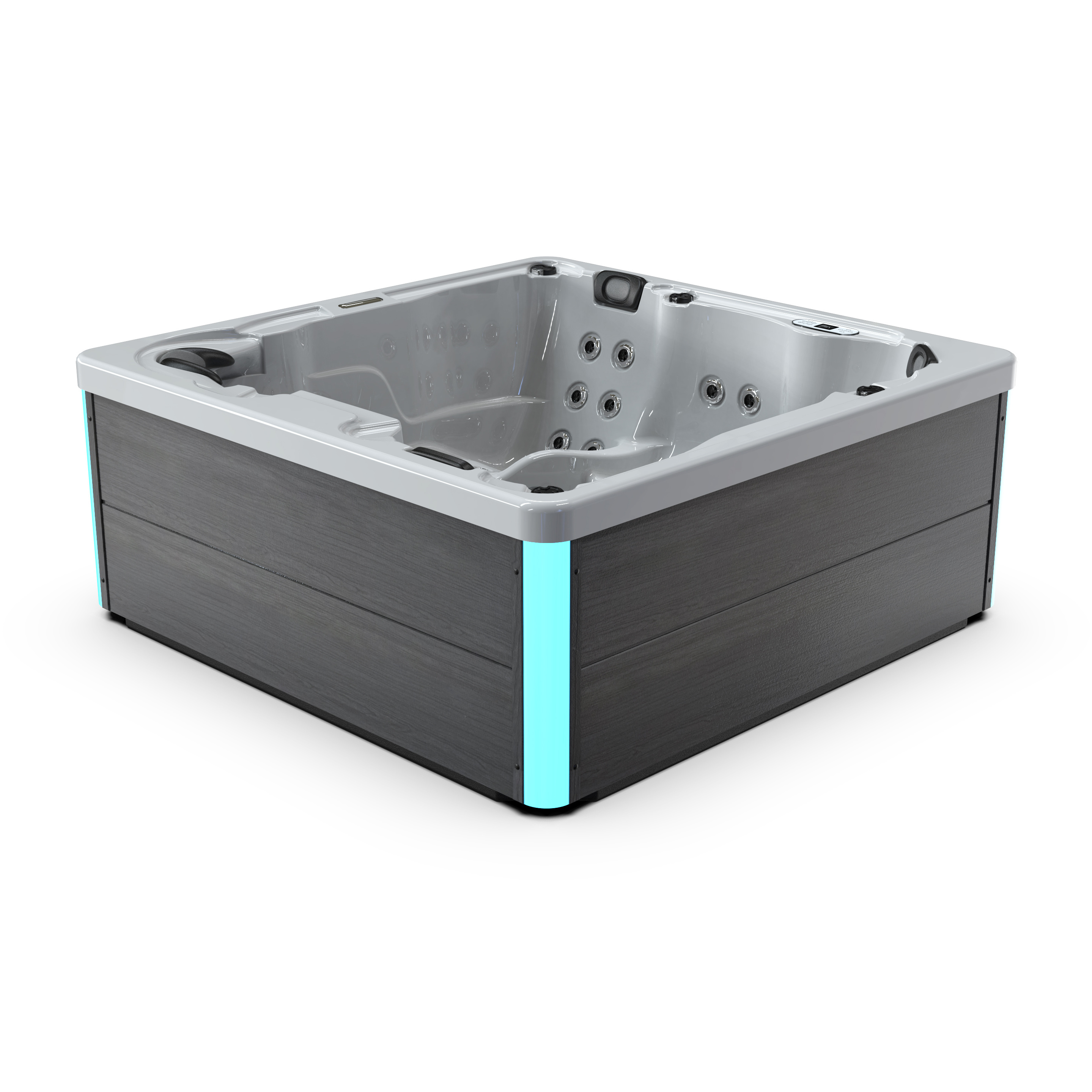 6 people hot tub pool swim spa acrylic pool whirlpool LED on the bottom large exterior hottub fiberglass pool shell inground