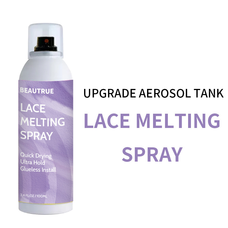 New arrivals private label Aerosol tank strong hold wig melting spray adhesive hair glue spray lace melting spray