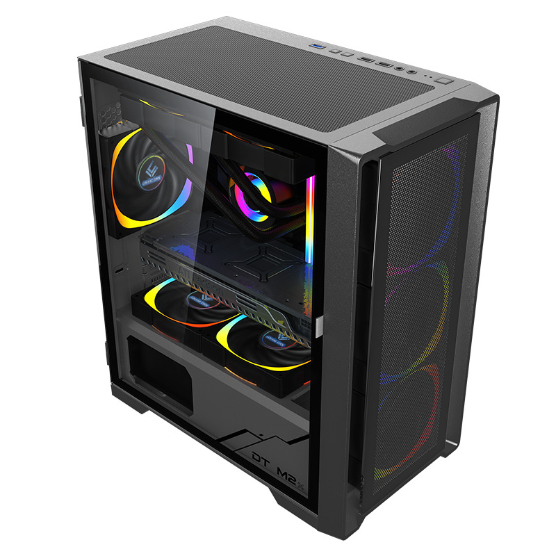 Lovingcool Hot Sale Gaming pcs ATX PC Tower Computer Case USB3.0 Tempered Glass CPU Casing Computer Case Gaming PC Cabinet