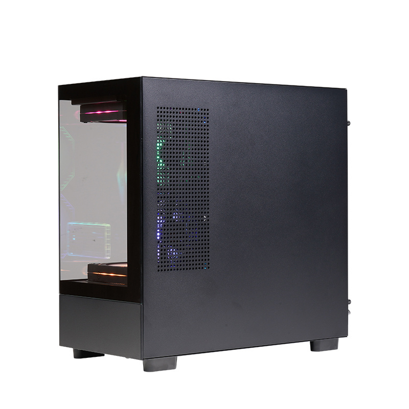 Lovingcool Black Computer Cases & Towers PC Cabinets ATX PC Gaming Computer Chassis Full Tower Cyborg Desktop PC Case with Fan