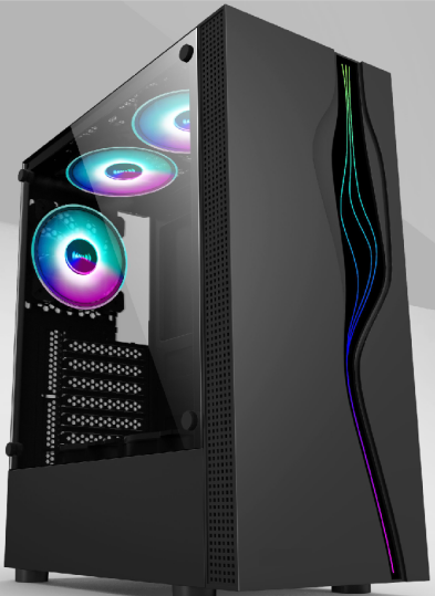 Hot Selling Desktop ATX PC Cabinet PC Gaming Case Computer with RGB strip light OEM Gaming PC Desktop Computer Gaming Case