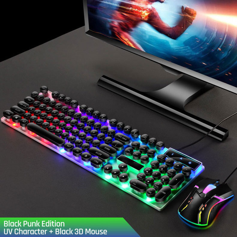 New OEM Customized 104-Key RGB Mechanical Gaming Keyboard Wired USB-C Anti-Ghosting Backlit ABS Material Number Applications