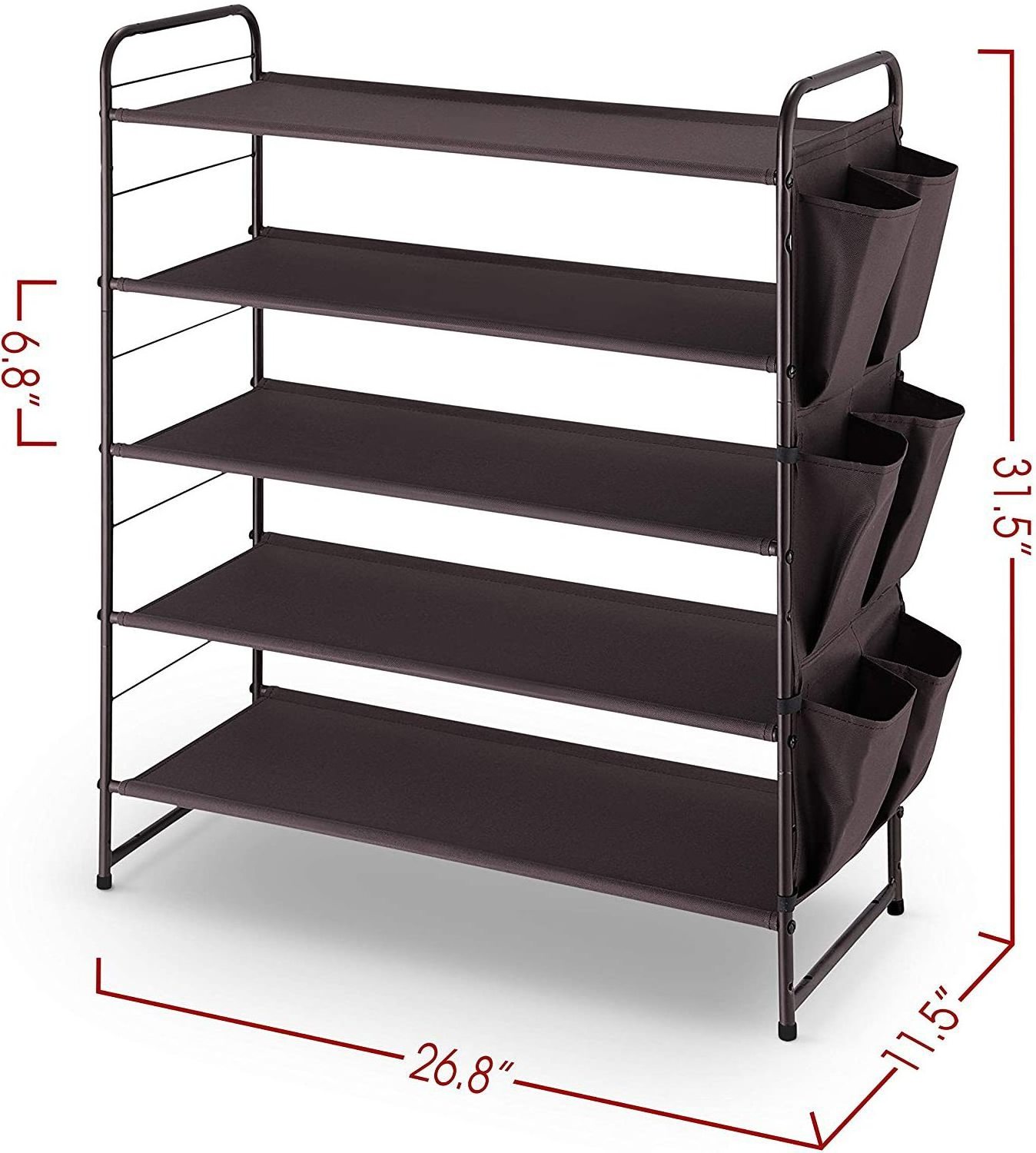 Fabric Open Simple Multi Tier Modern Home Cheap Metal Shoe Rack Storage Organizer Space Saver Adjustable