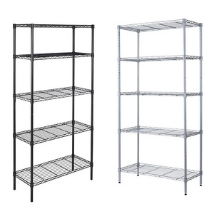 5 Tier Stainless Steel Garage Kitchen Cabinet Microwave Oven Pantry Organizer Storage Metal Holders Racks Shelf Units Stand