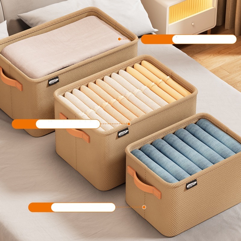 Hot Selling Wholesale Fabric Under Bed Storage Boxes Container Collapsible Foldable Fabric wardrobe clothes Organizer