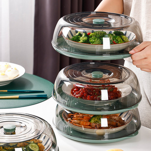 100% Food Grade Bpa-Free Table Insulated Pet Reusable Cloche Dome Plastic Microwave Food Plate Container Cover