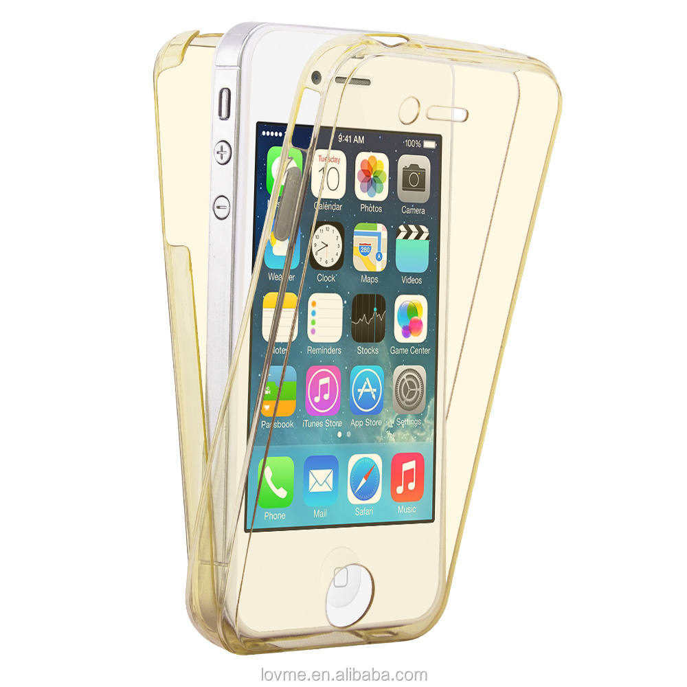 360 Degree Full Cover Shockproof Transparent Silicone TPU Phone Case Cover For Apple iPhone 4s SE 3 Xs XR Max 11 12 13