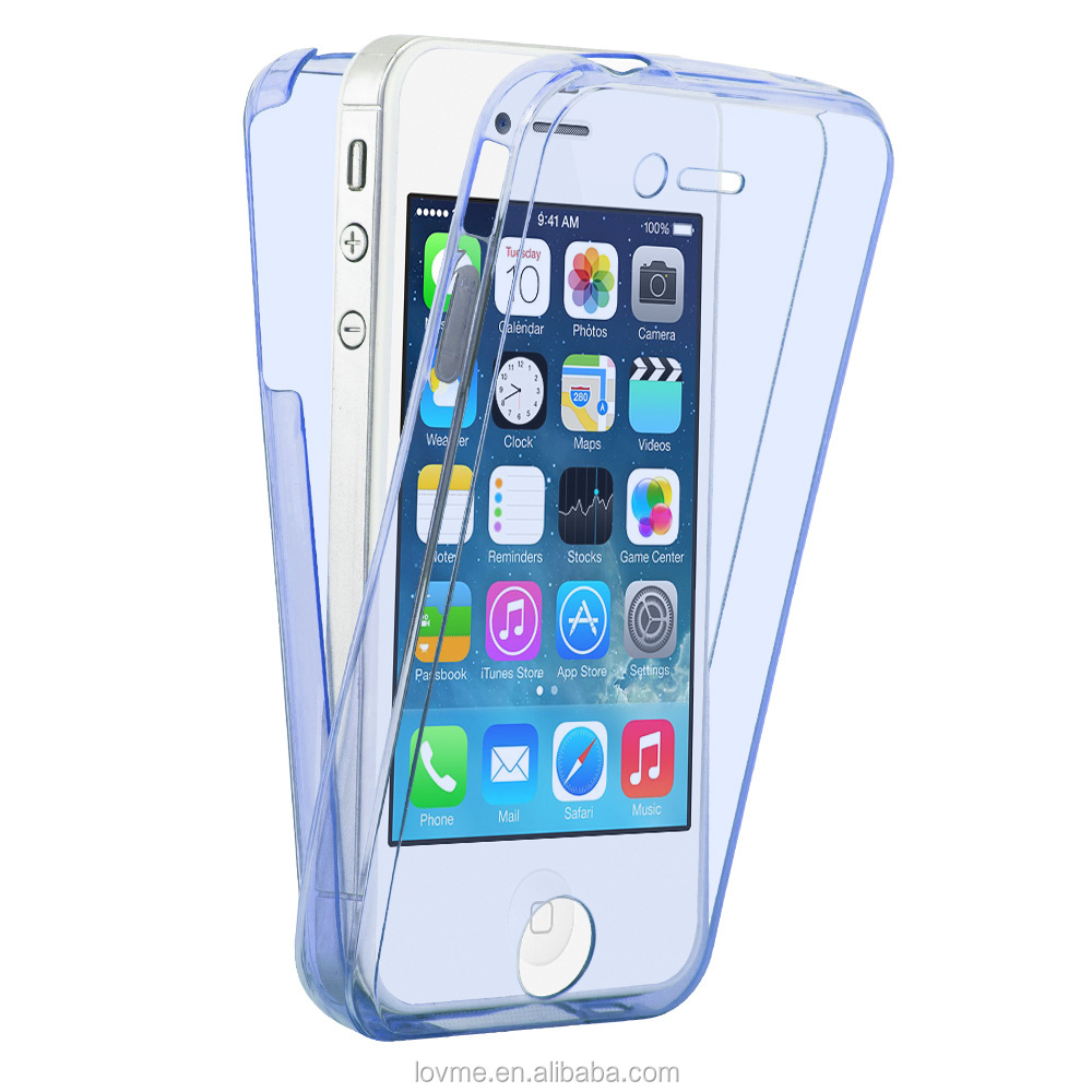 360 Degree Full Cover Shockproof Transparent Silicone TPU Phone Case Cover For Apple iPhone 4s SE 3 Xs XR Max 11 12 13