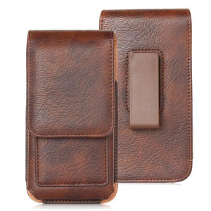 Magnetic Closure Leather Cell Phone Pouch Belt Clip Holster Case for iPhone /Galaxy /Stylo /Android Phone With Card Slot