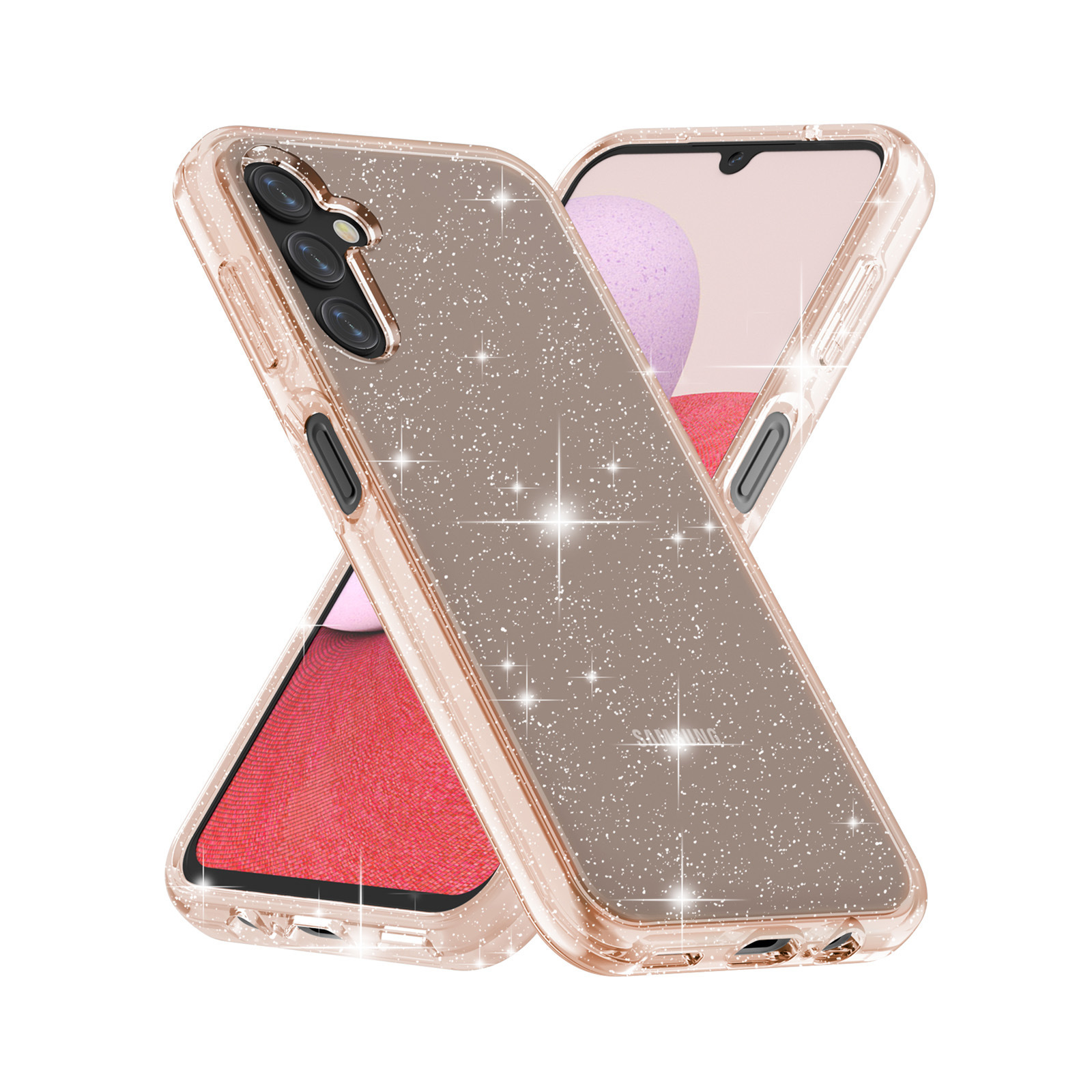 Glitter Shining Hard pc Transparent Phone Case for Samsung A14 premium quality Glitter phone case for Samsung Galaxy A14 A54 5G