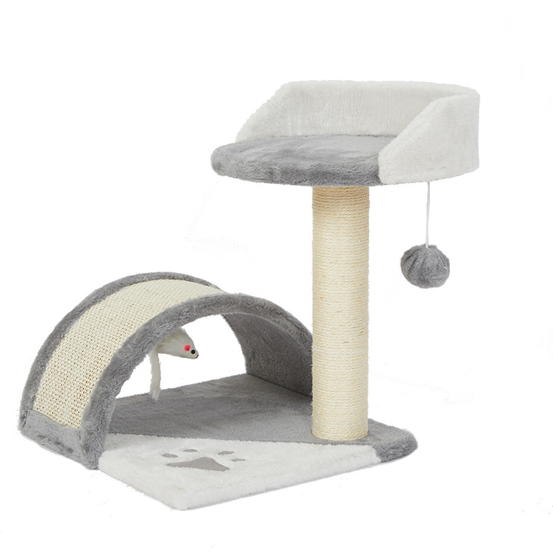 Pet Supplies Good Quality Cat Activity Palm Trees with Cozy Plush Perch Arch Scratcher