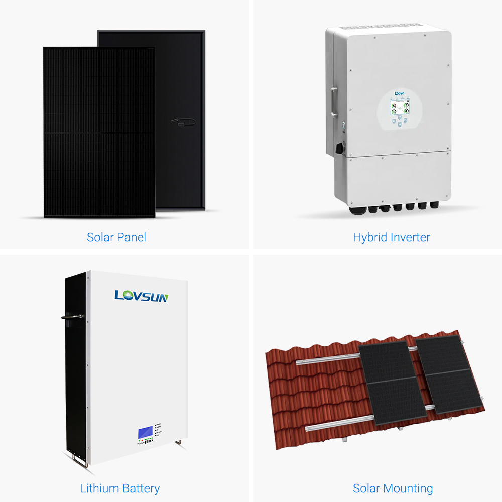 Home  Hybrid 8kw 10kw 12kw Photovoltaic Home Off Grid Solar Energy Systems 5kwh 10kwh 15kwh 20kwh solar energy System solar Kit