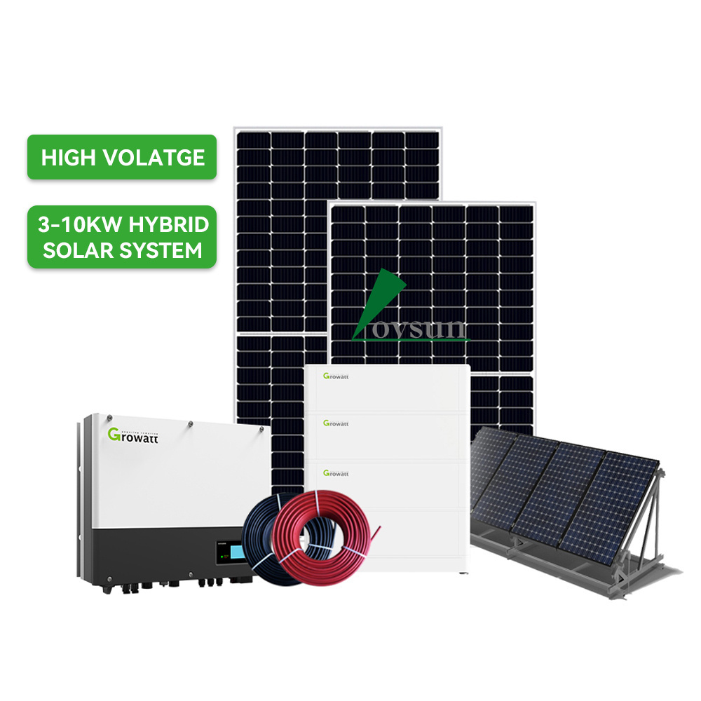 Lovsun Complete Set 10kw 5 Kw Solar Panels Solar 5000 W Hybrid Solar System 5000 Watts Solar Energy Home System