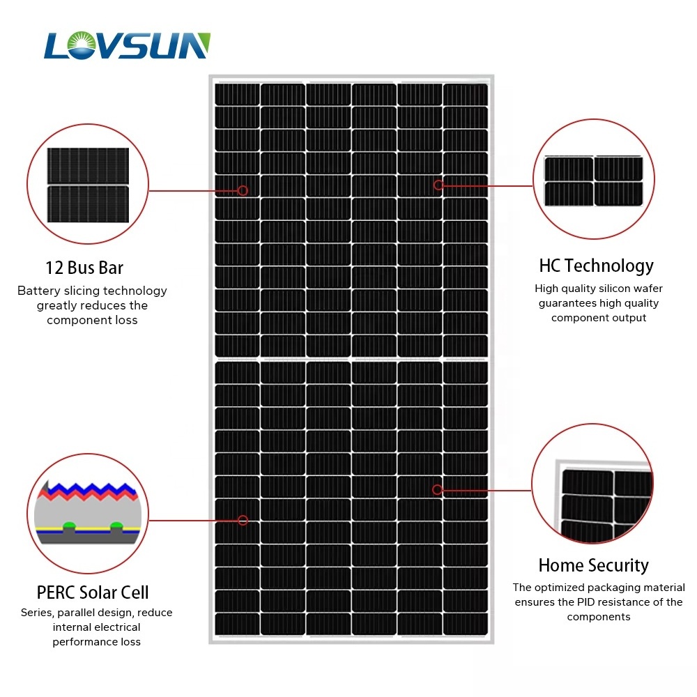 Monocrystalline 600W 500W 1000w Solar Panel For House Photovoltaic Solar Power Panel