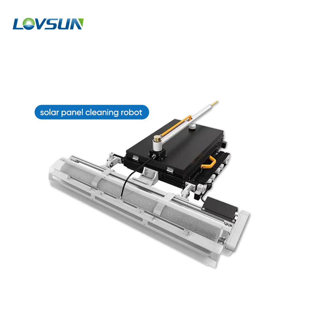 Lovsun solar cleaning robot Manufacturer solar module cleaning robot track water washing solar panel cleaning robot