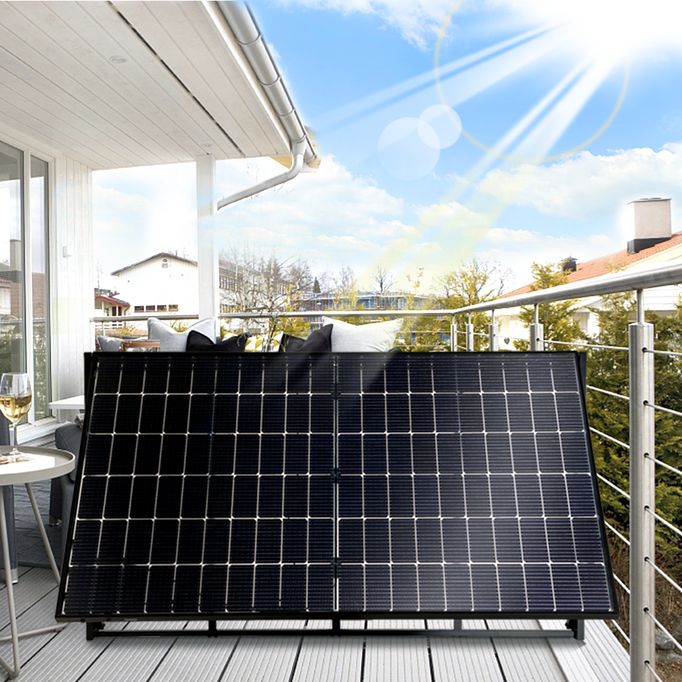 Plug and Play Set Solar Kit Easy Installation Balcony or Ground Home Balcony Solar Kit System Solar Panel Kit