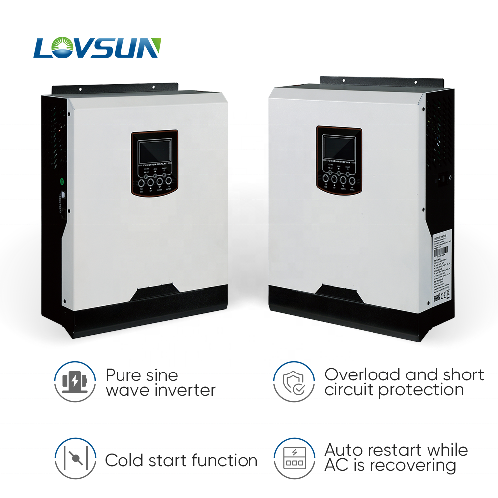 Lovsun 5.5KW Off grid Solar Inverter 48V 80A MPPT Charge Controller 220VAC Single Phase Inverter Cheaper Price