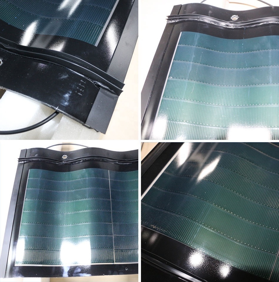 Lovsun Solar Roof Tiles 25W 30w BIPV All black High Efficiency Solar System House Using hantile solar panel