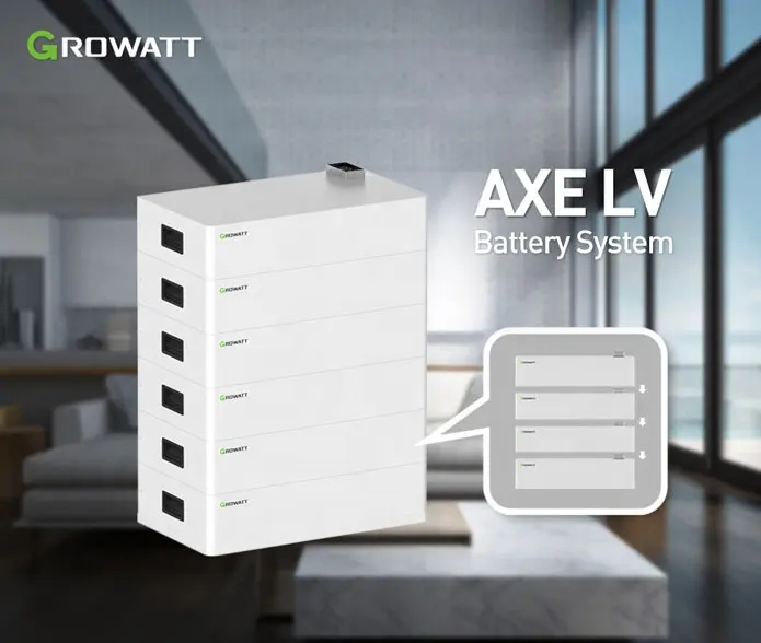 Factory Price Growatt AXE 5.0L Modular Battery 5Kwh to 50 KWh Lithium Battery For Solar Energy System