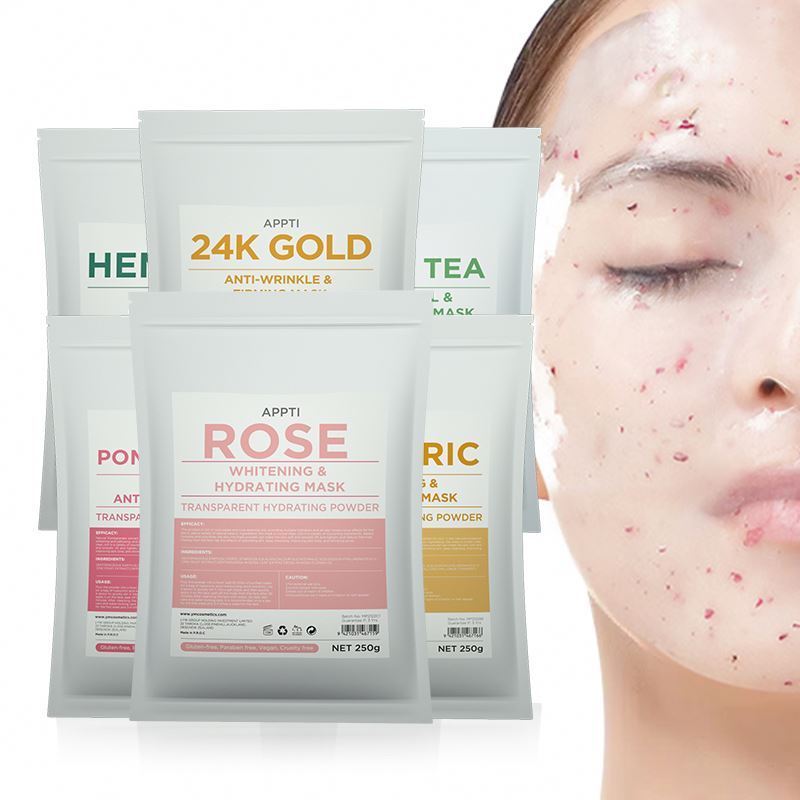 Best Cosmetics Professional Hydro Spa Whitening Collagen Skincare Face Masks Powder Green Cherry crystal Rose Jelly Facial Mask