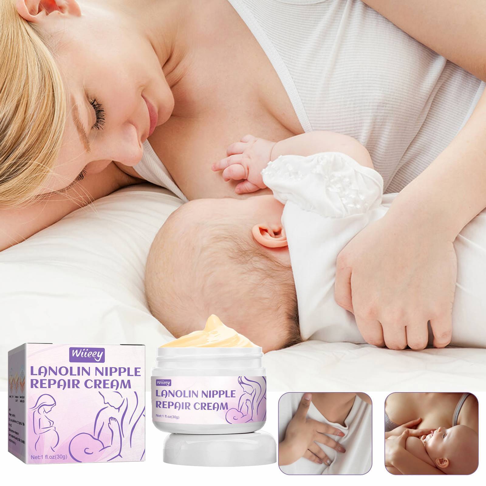 Nourishing Mom Women Nipple Cream For Breastfeeding Natural Repairing Breast Nipple Cream