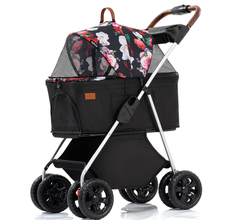 Large pet stroller detachable carrier dog cat trolley