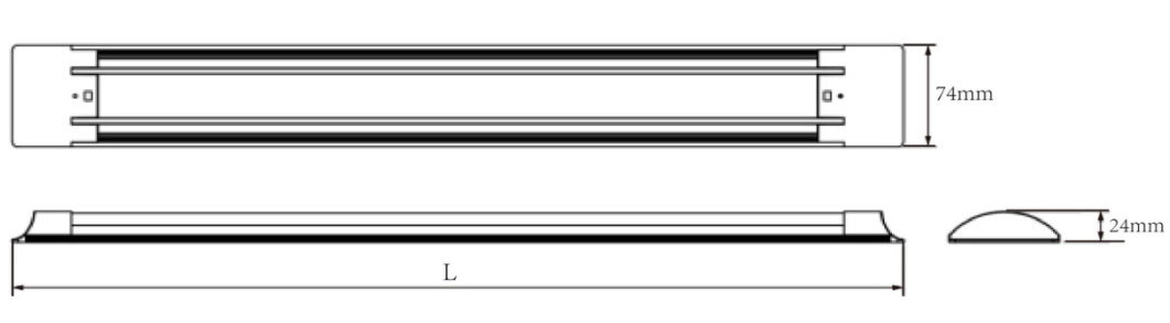 LED Linear Batten Lamps LED Purification Fixture 36W led tube light 4ft 40w 3ft 2ft 1ft