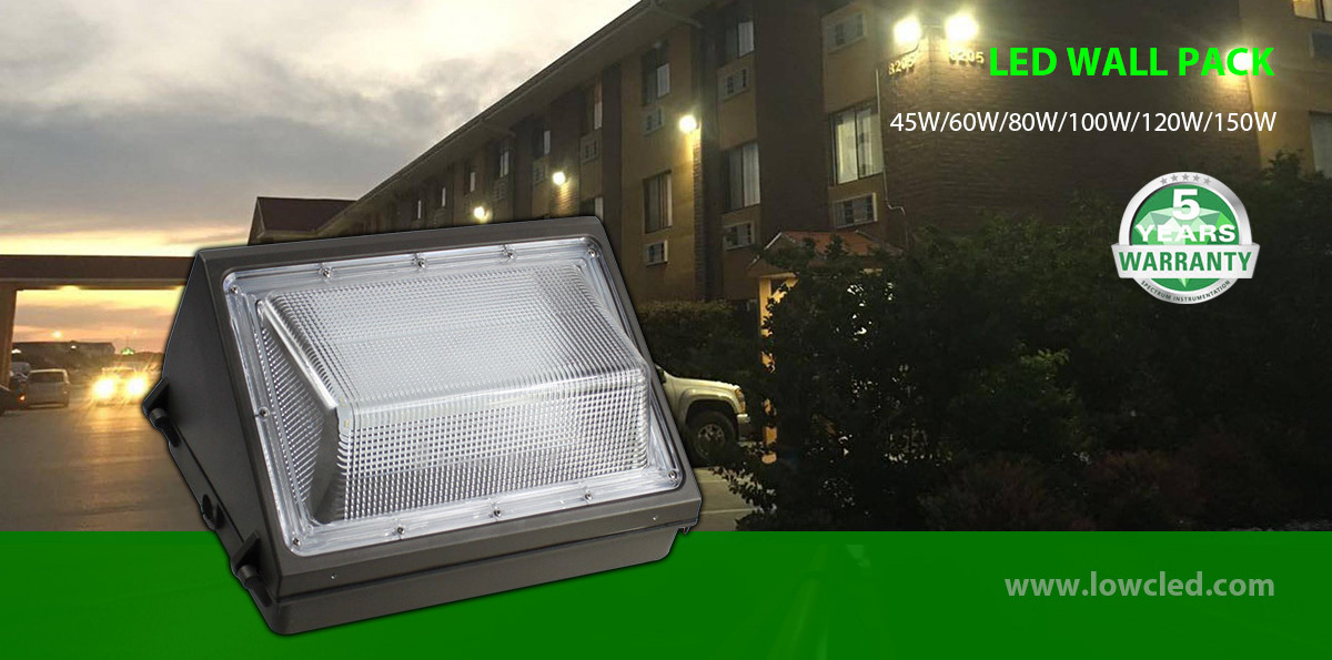 High Quality IP65 Outdoor Waterproof Motion Sensor External Wallpack Lamp 60W 80W 100W 120W 150W LED Wall Pack Light