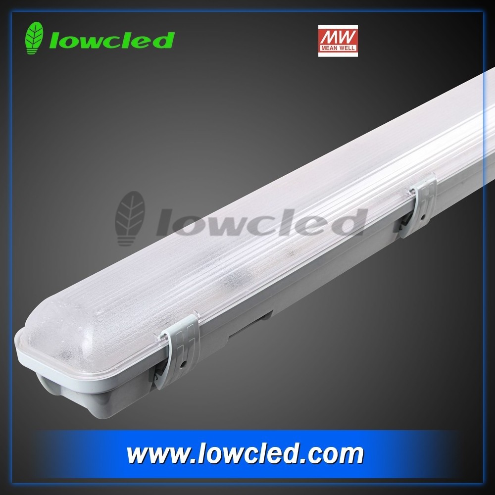 Warehouse industrial suspended ceiling triproof light fixture 4ft 40w 60w ip65 aluminum led batten linear tri proof light