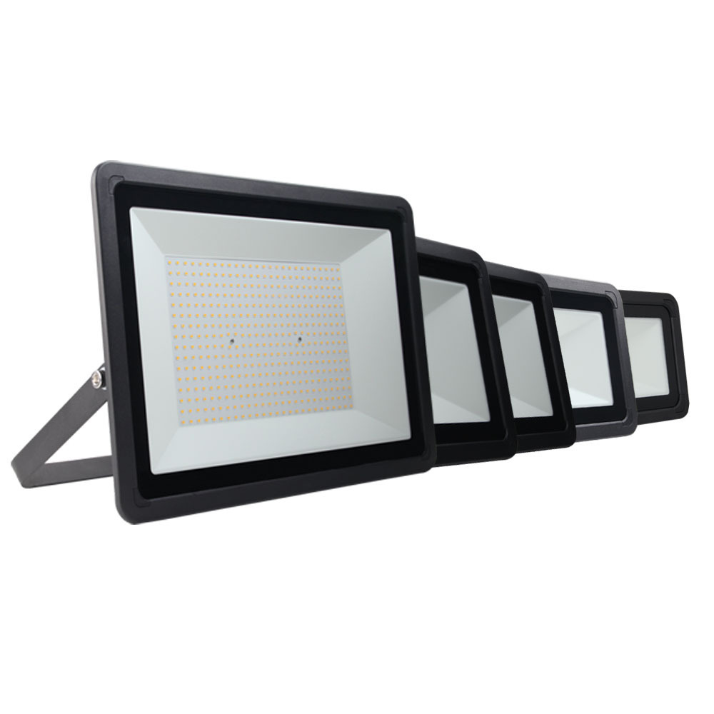 New IP66 LED 50/100/150/200W Ultra Slim Black Outdoor Garden LED Flood Light