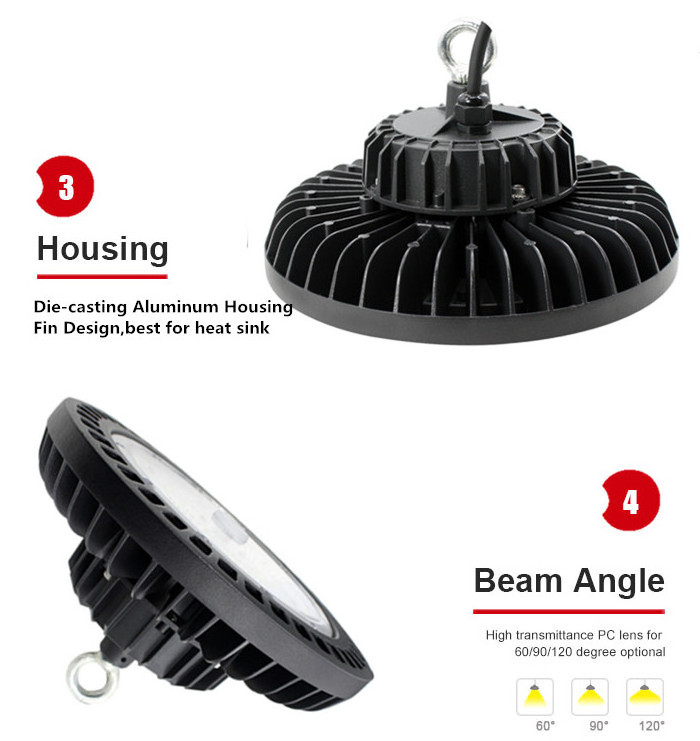 UFO LED High Bay Light 100W 15000lm Cool White Warehouse Industrial Workshop Garage Lamp